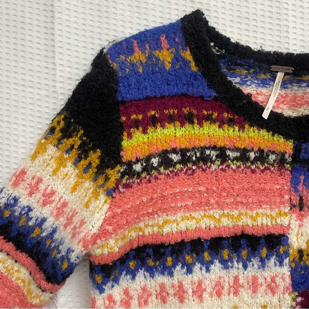 Free People ❄️ acrylic alpaca blend multi color sweater - Picture 6 of 7